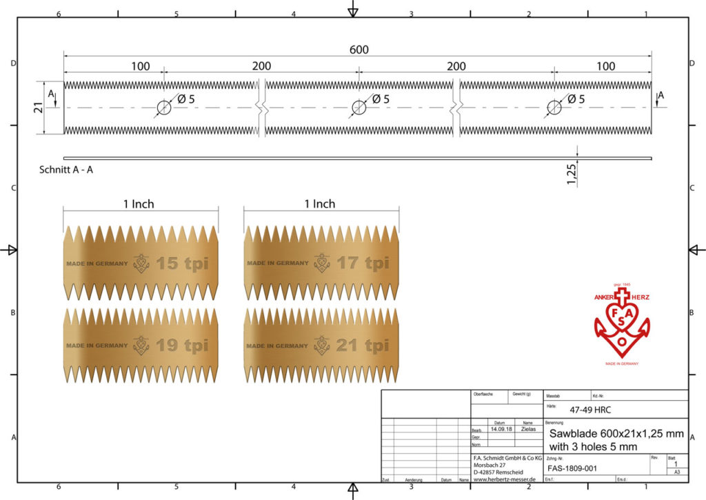 Drawing Sawblade with holes